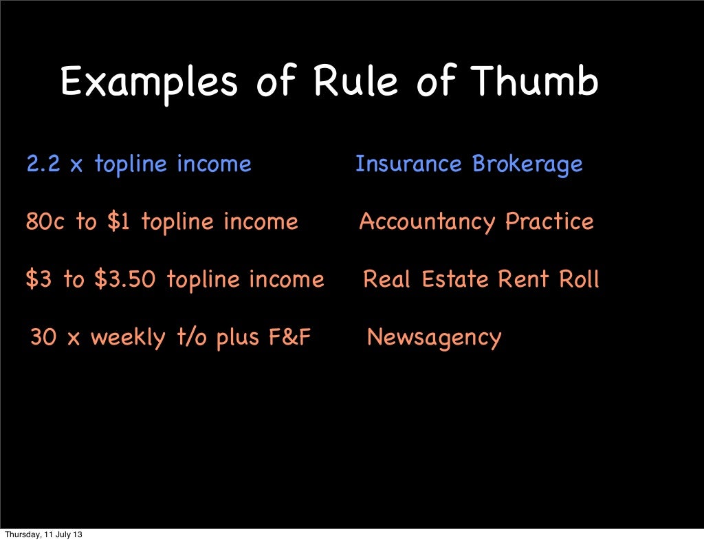 Rule of Thumb