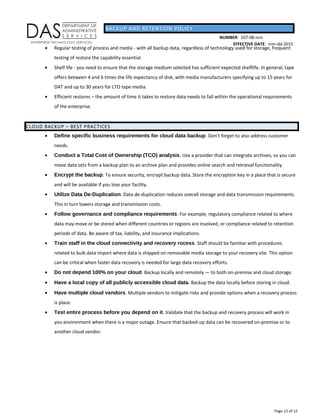 Backup policy template julie bozzi oregon | DOC