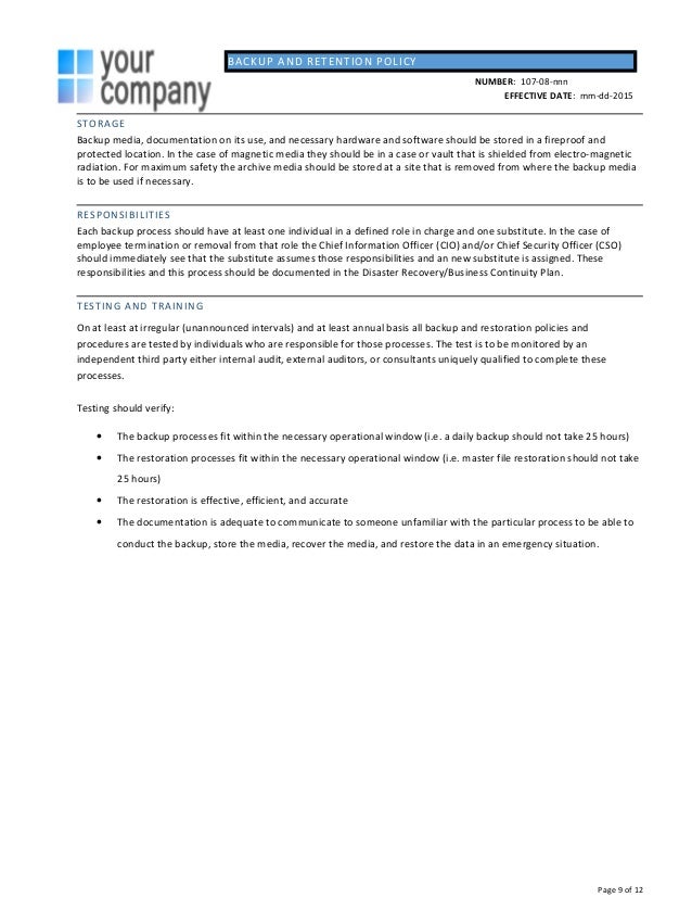 policies template
