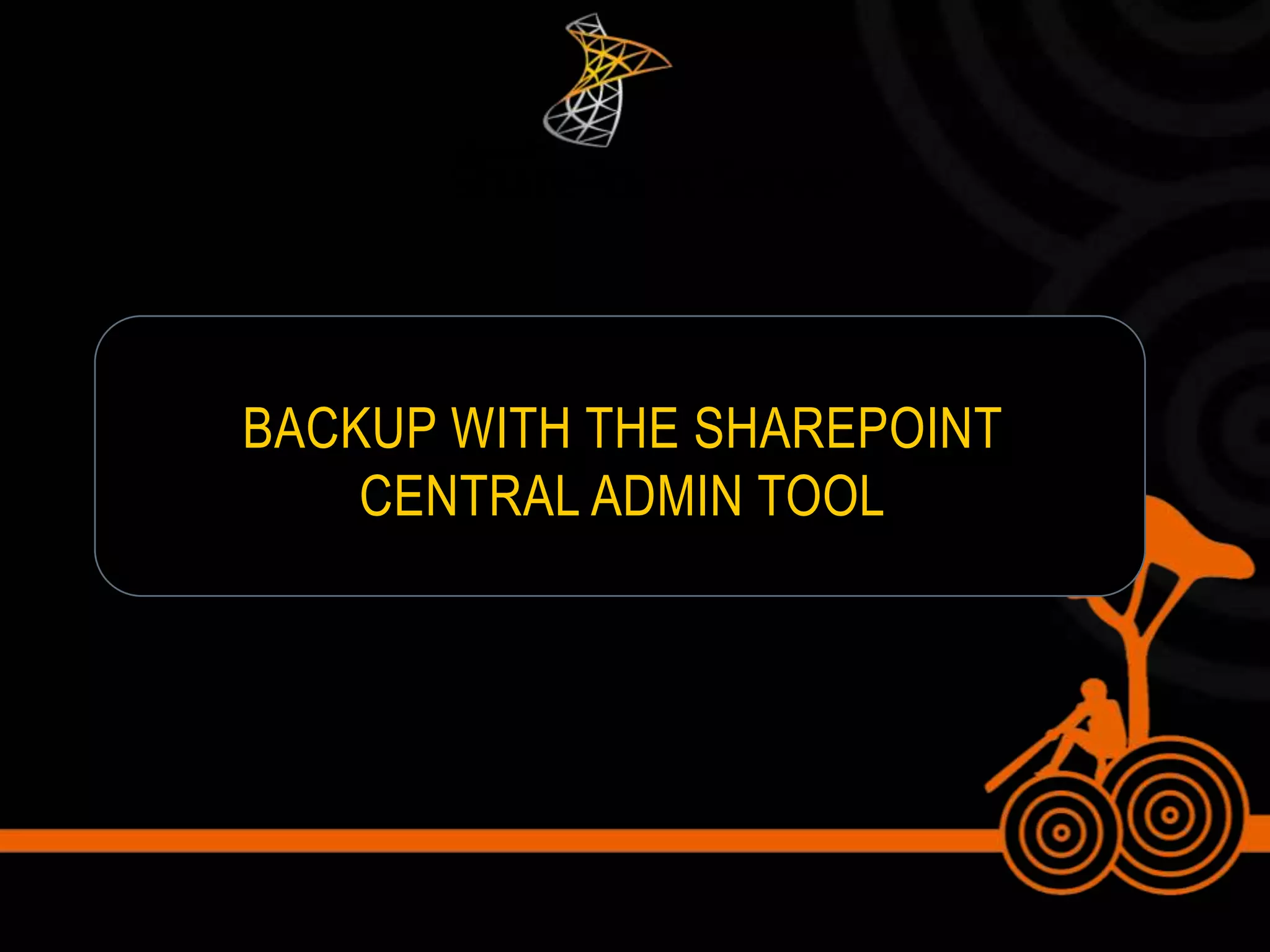 Backup with the SharePoint Central Admin Tool