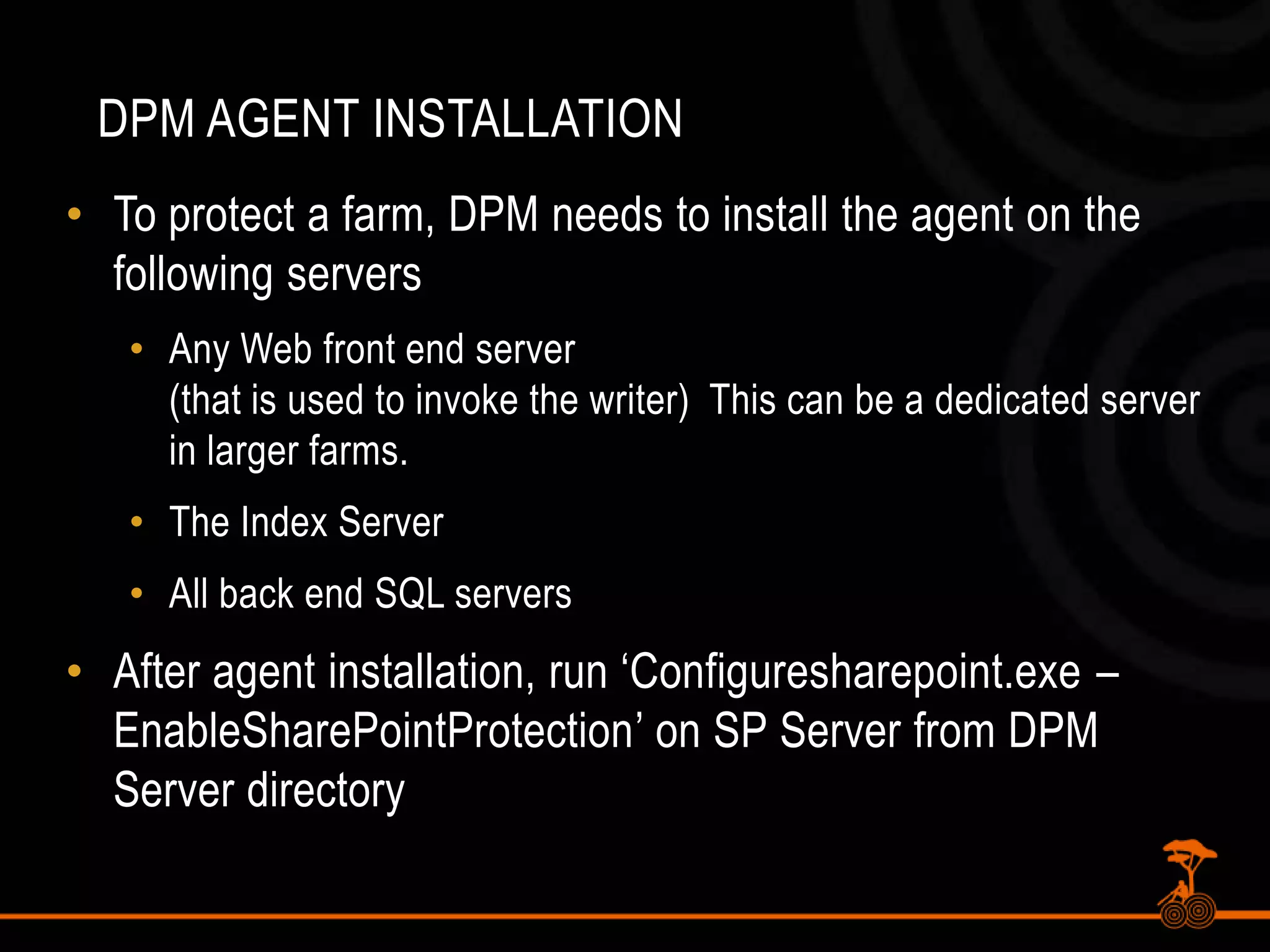 Attach supported tape library for long-term backups