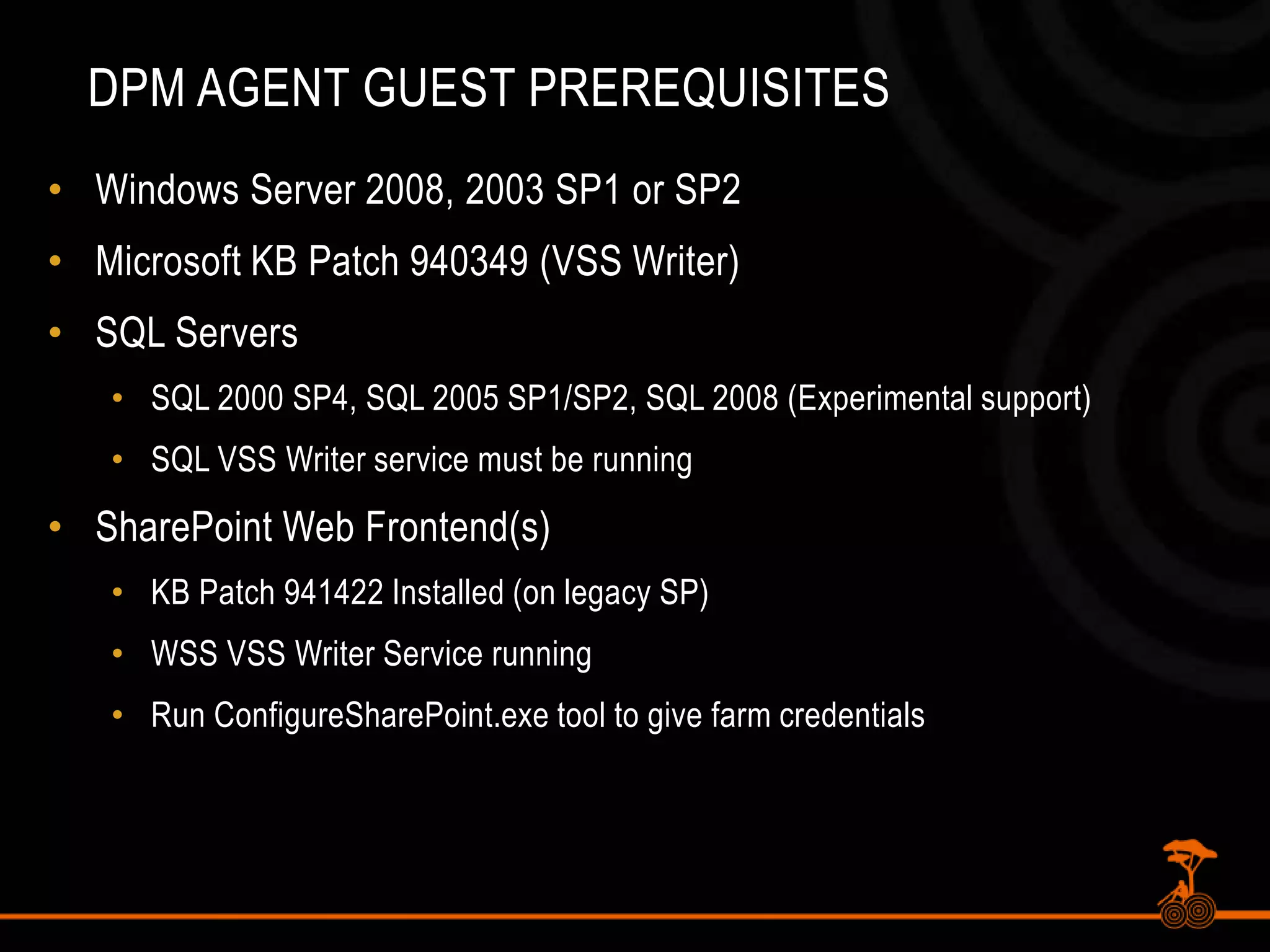 Console requires location to store SQL database, can be local SQL Server Express or remote SQL.  Critical DB, must be backed up also.