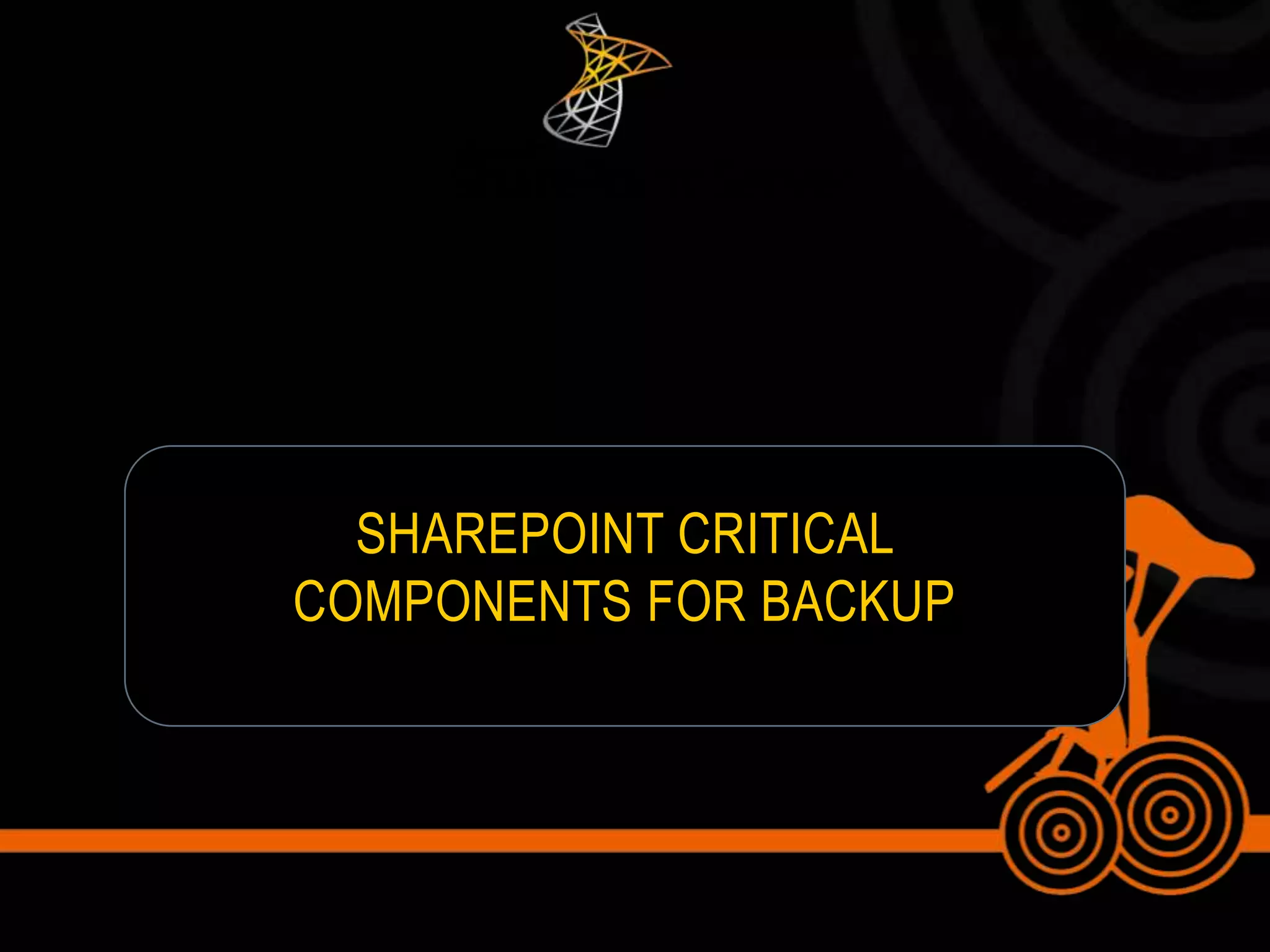 SharePoint Critical Components for Backup
