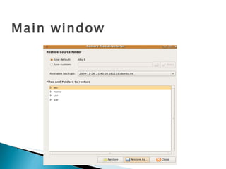 Main window 
