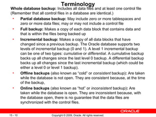 Backups And Recovery | PPT