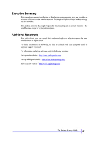 Backup strategy plan | PDF