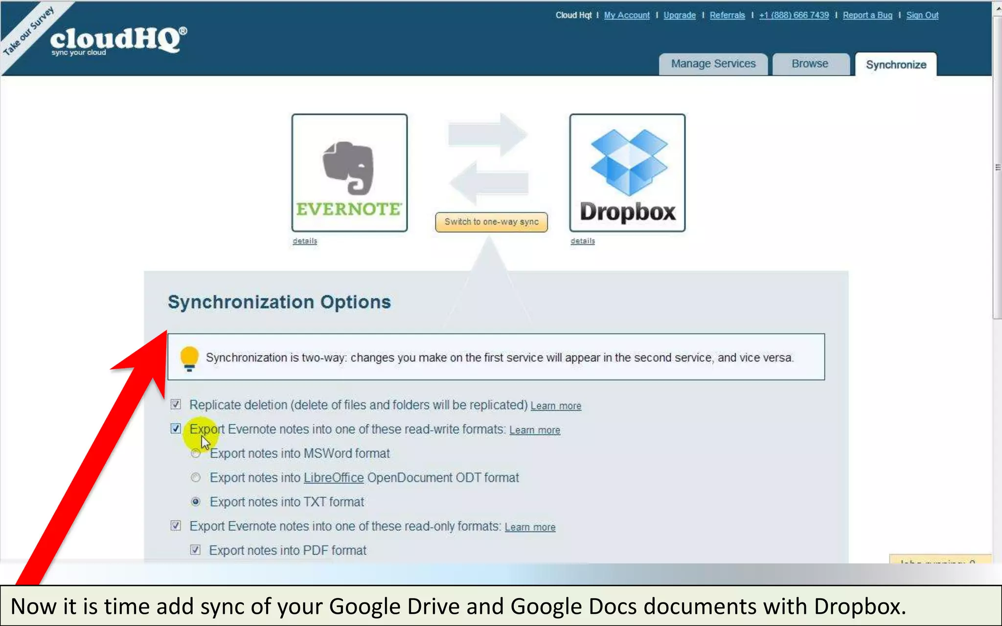 Now it is time add sync of your Google Drive and Google Docs documents with Dropbox.
 