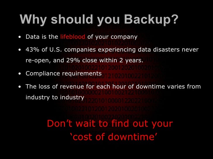 Online Data Backup  Recovery Presentation