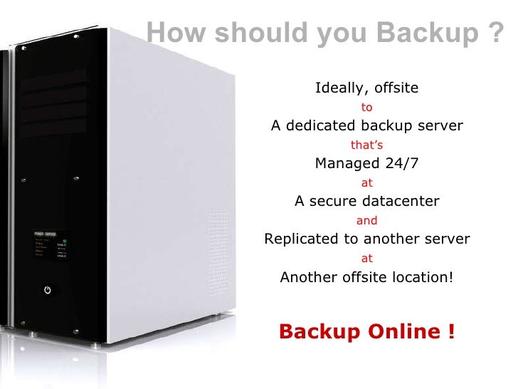 Online Data Backup  Recovery Presentation
