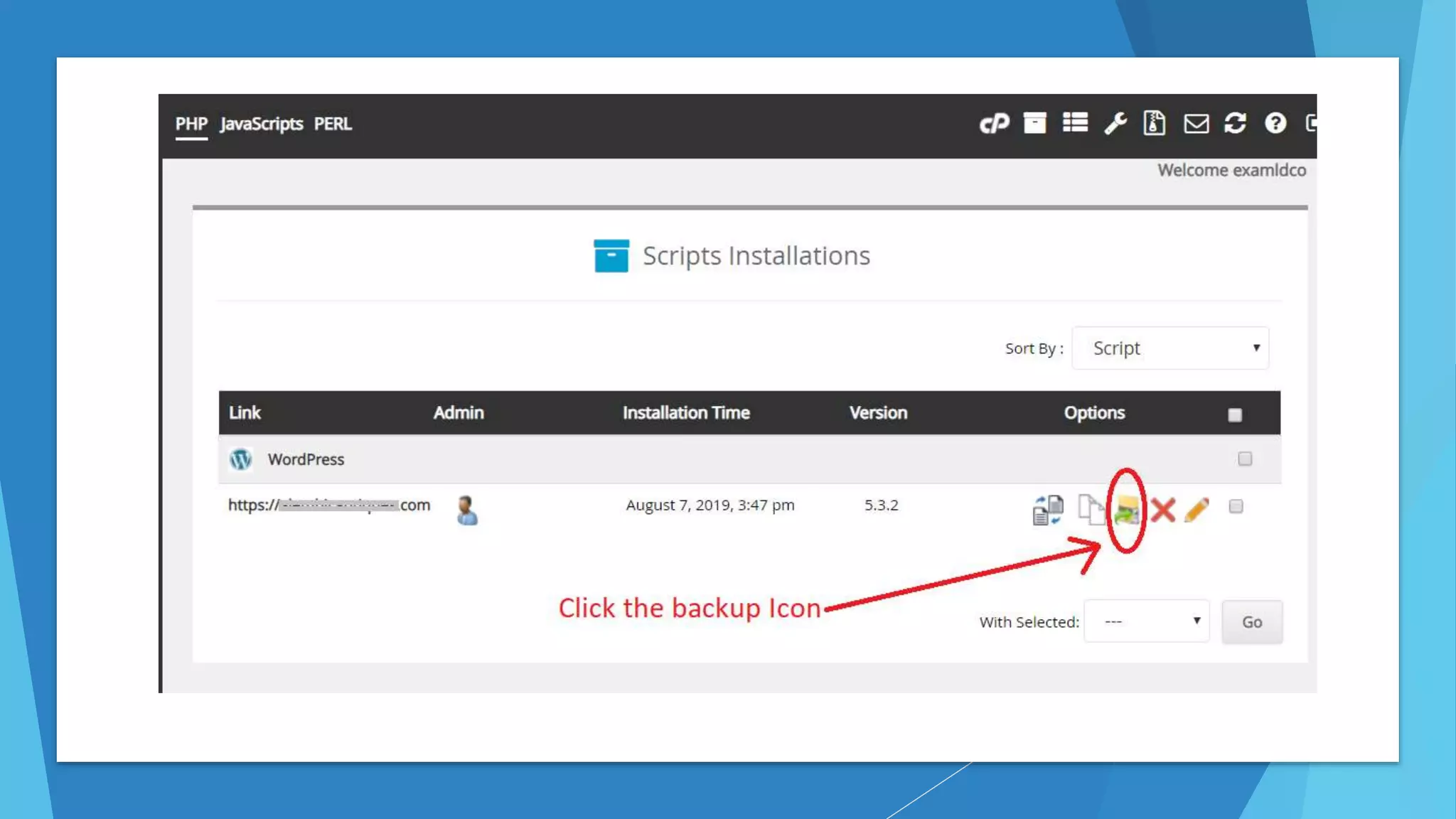 Backup wordpress on CPanel