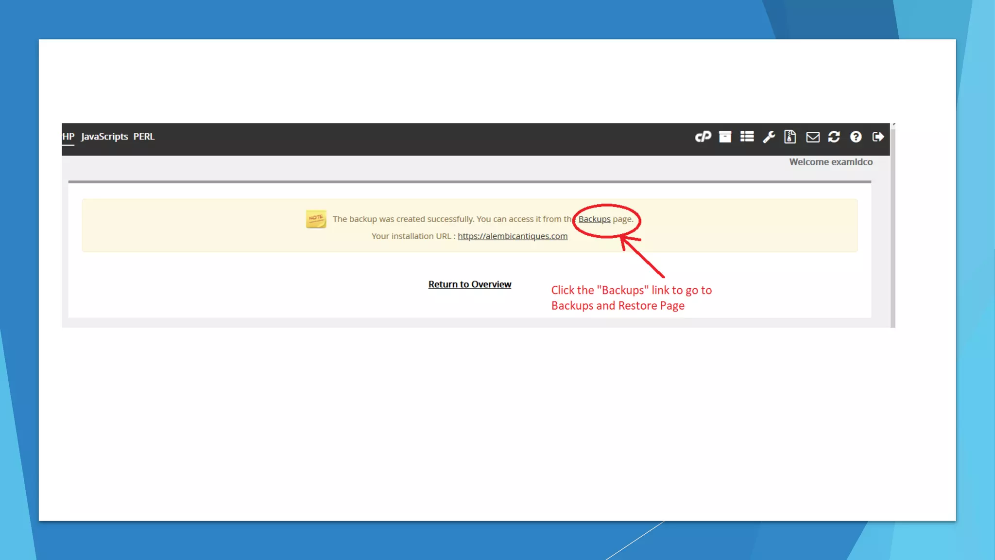Backup wordpress on CPanel