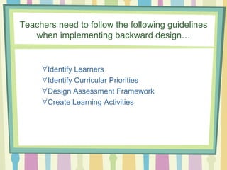 Backward Design | PPT