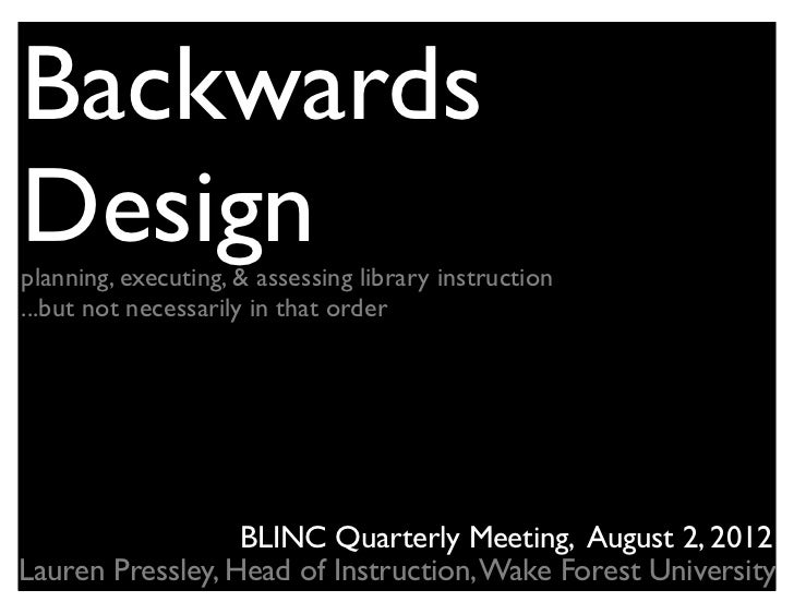 backwards by design
