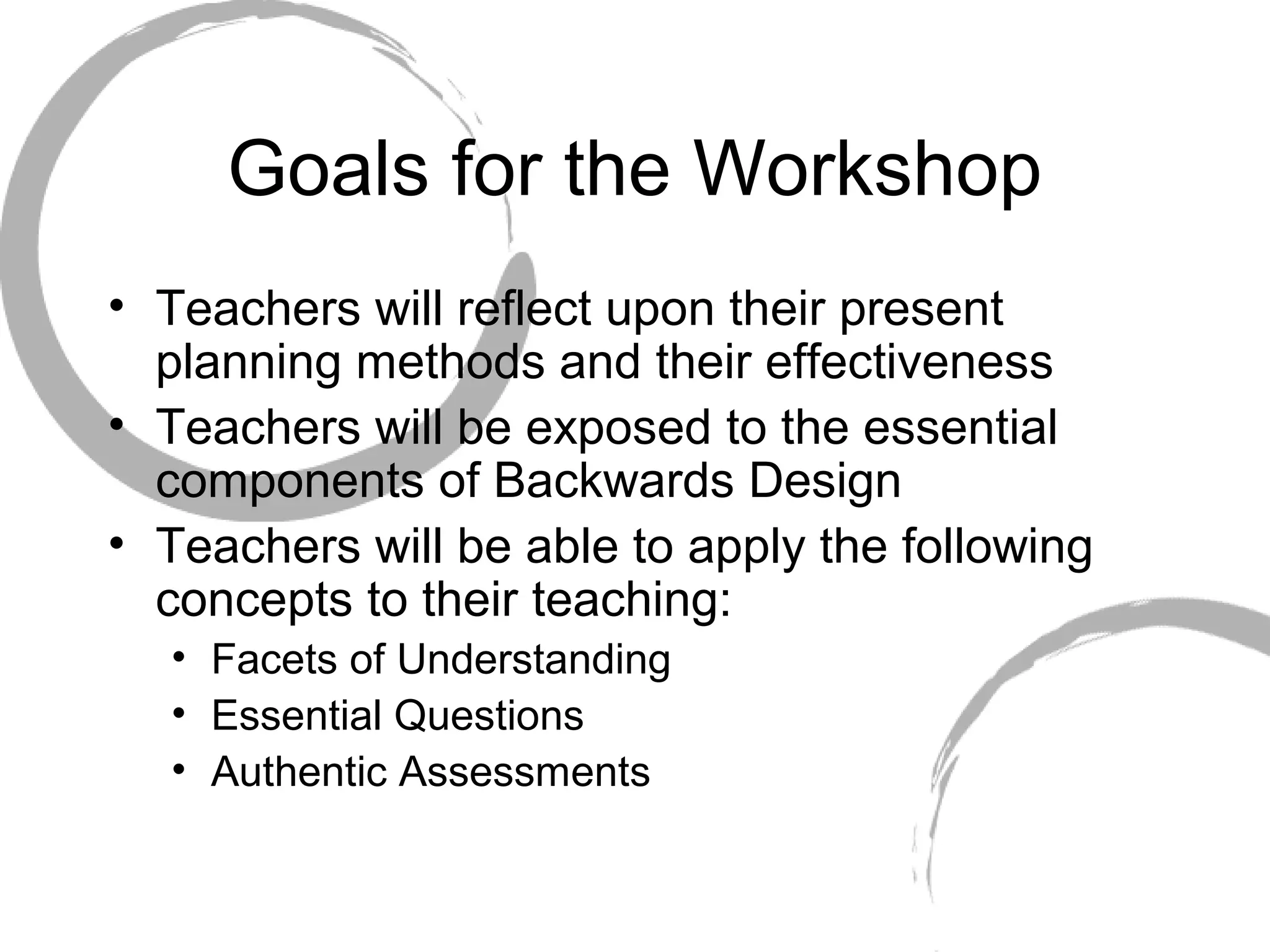 Backwards design | PPT