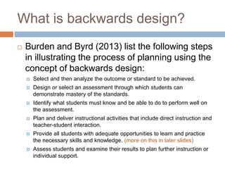 Student-Centered Backward Design | PPTX