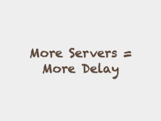 More Servers =
More Delay
 