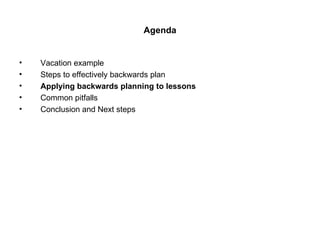 Backwards planning | PPT