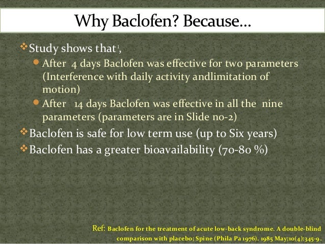 Is baclofen good for back pain i use