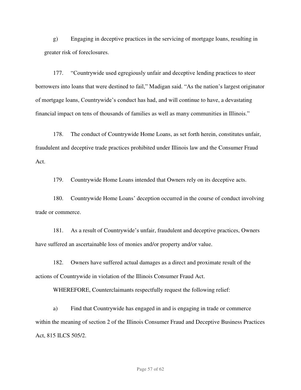 BANK OF AMERICA FORECLOSURE, ANSWER, AFFIRMATIVE DEFENSES, COUNTERCLA…