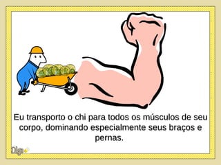 Eu transporto o chi para todos os músculos de seu corpo, dominando especialmente seus braços e pernas.  