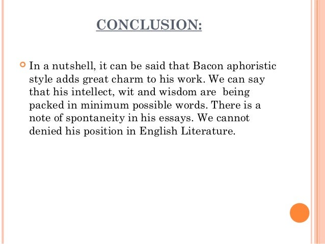 bacon as a father of modern english literature definition of essays