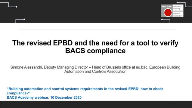 BACS Requirements In The Revised EPBD How To Check Compliance 