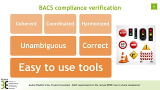 20
BACS compliance verification
Andrei Vladimir Lițiu, Project Consultant – BACS requirements in the revised EPBD: how to ...