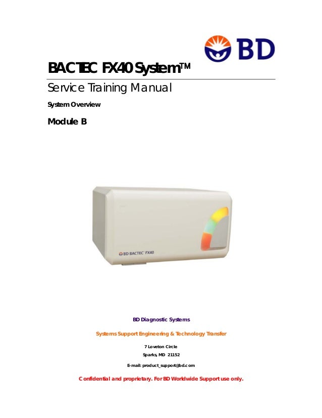 BD BACTEC FX40 system service training