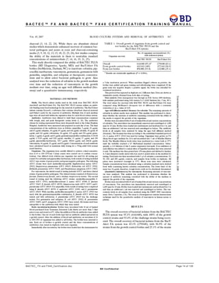 B A C T E C ™ F X A N D B A C T E C ™ F X 4 0 C E R T I F I C A T I O N T R A I N I N G M A N U A L
BACTEC_ FX and FX40_Certification.doc Page 14 of 129
BD Confidential
 