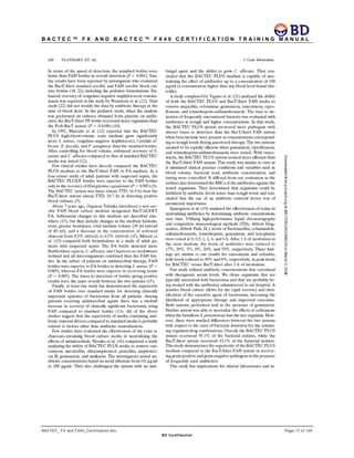 B A C T E C ™ F X A N D B A C T E C ™ F X 4 0 C E R T I F I C A T I O N T R A I N I N G M A N U A L
BACTEC_ FX and FX40_Certification.doc Page 17 of 129
BD Confidential
 