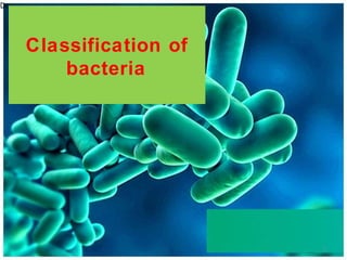 Dr
Classification of
bacteria
1
 