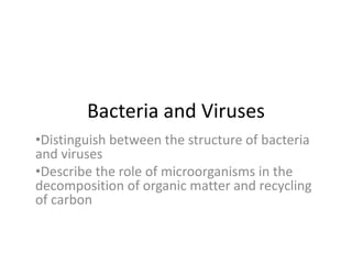 Bacteria and Viruses ,[object Object]
