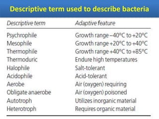 Descriptive term used to describe bacteria
 