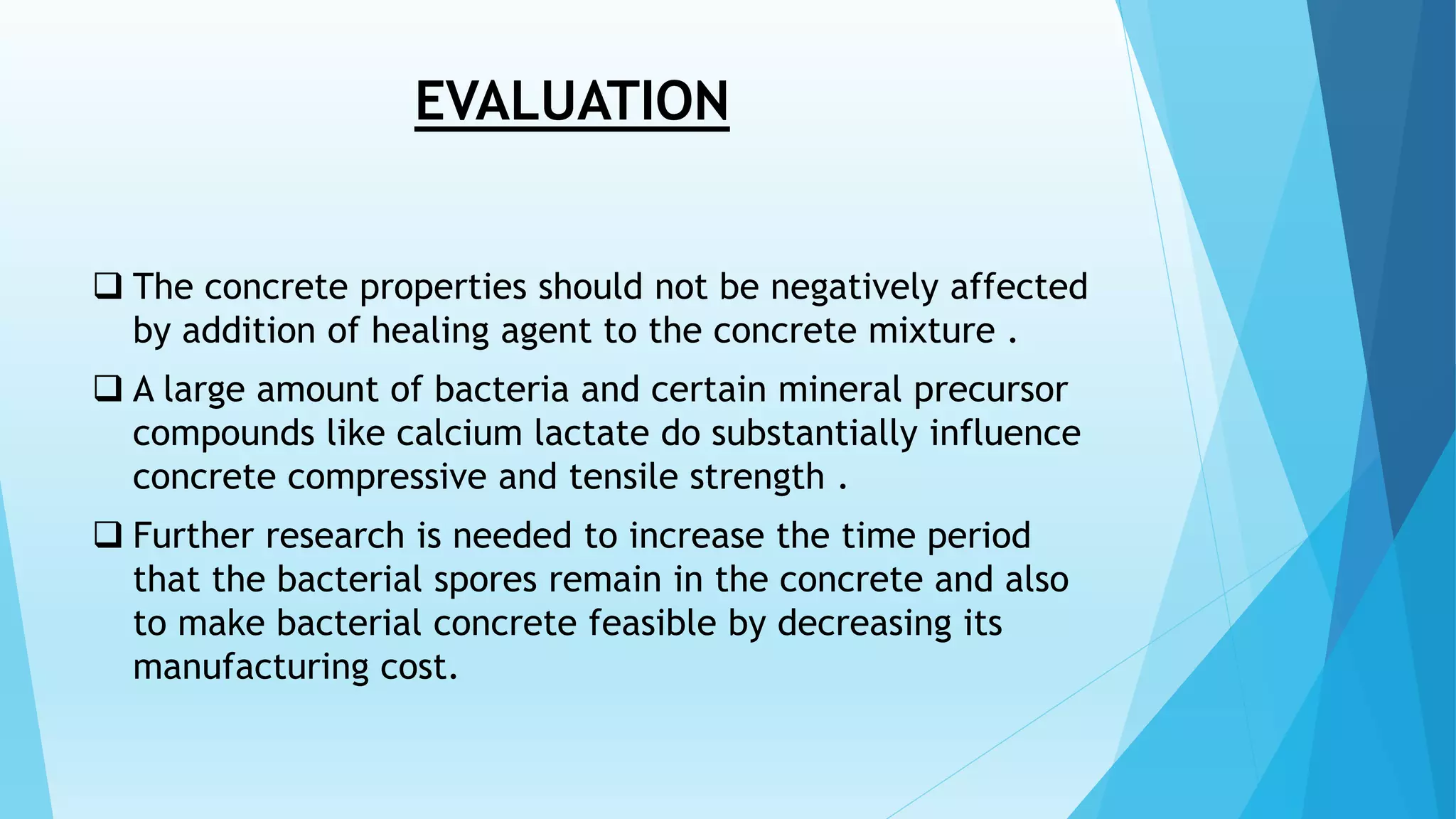 POWERPOINT PRESENTATION ON SELF HEALING CONCRETE | PPTX