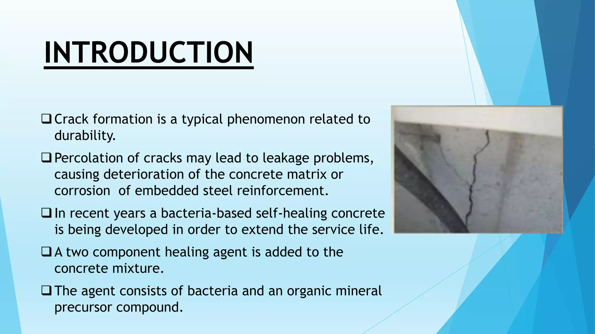 POWERPOINT PRESENTATION ON SELF HEALING CONCRETE | PPTX