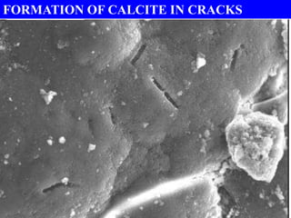FORMATION OF CALCITE IN CRACKS
 