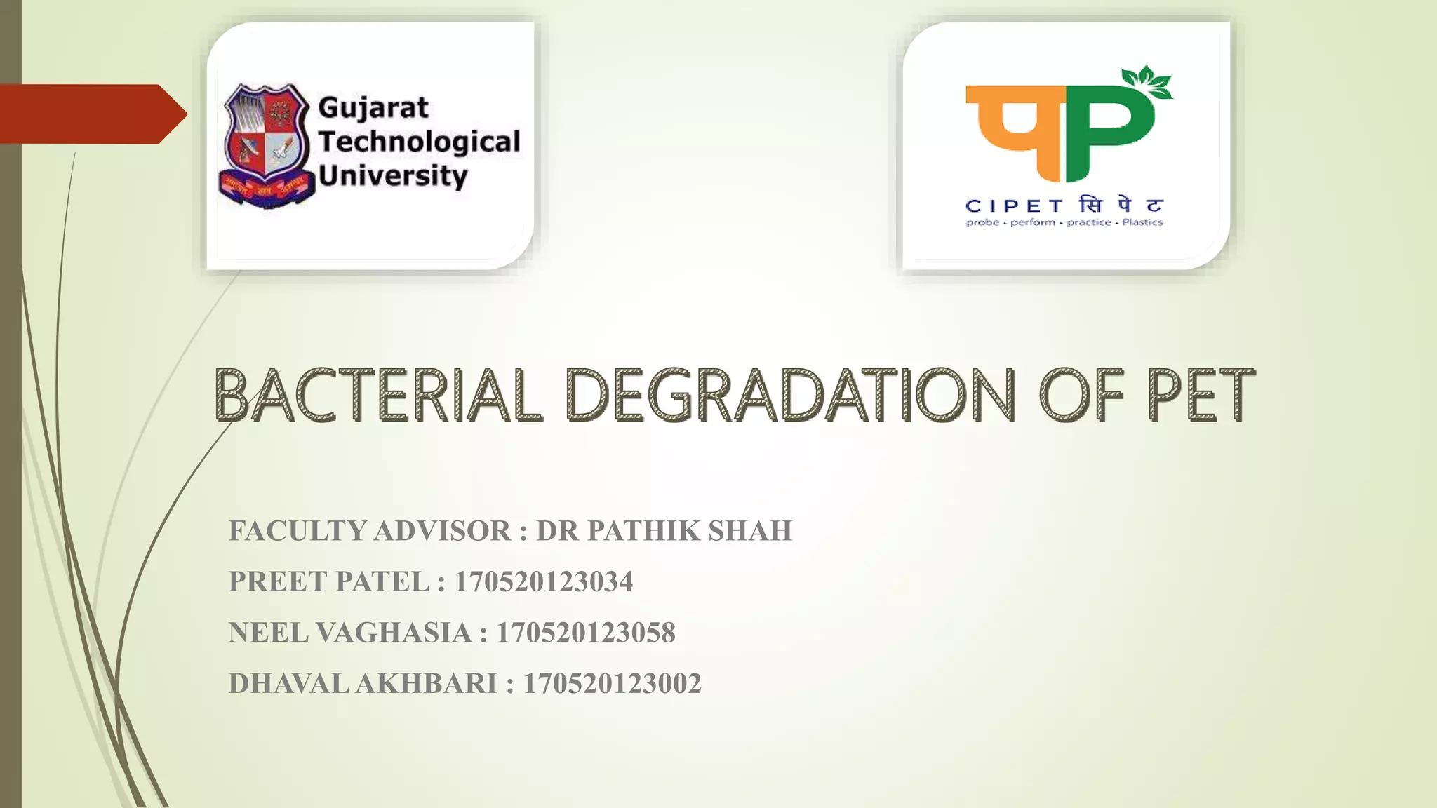 Bacterial degradation of pet | PPT