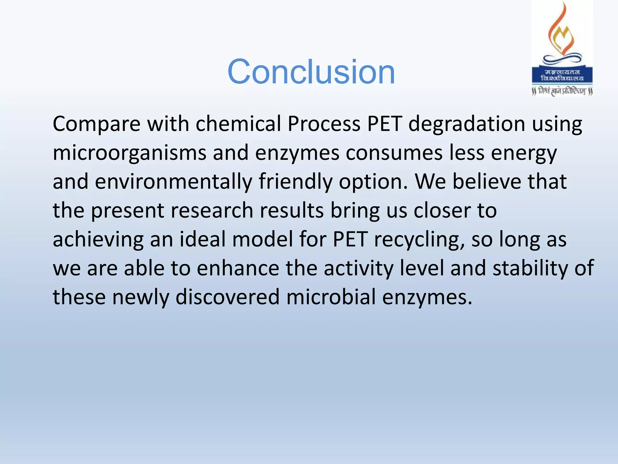 Bacterial degradation of plastic | PPTX