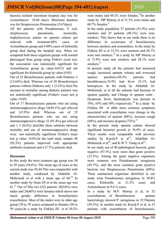 Bacterial flora in sputum and antibiotic sensitivity in exacerbations of bronchiectasis