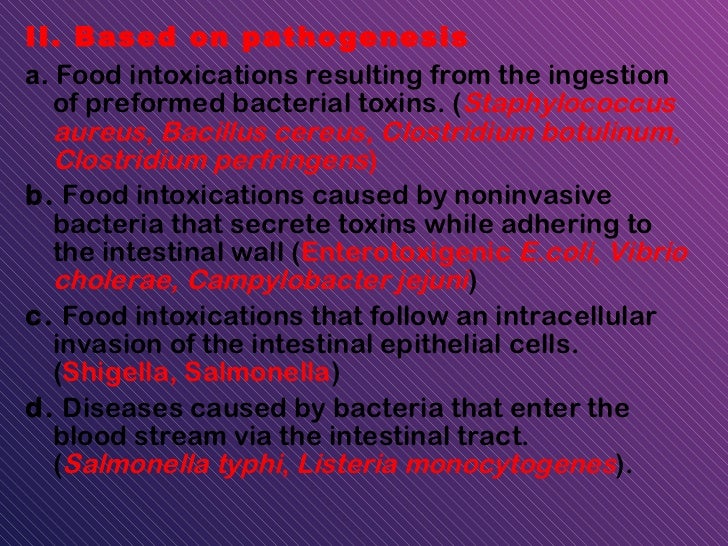 Bacterial food poisoning