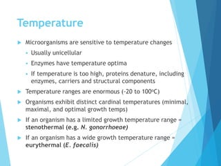 Temperature Based Microorganisms Bacterial growth | PPTX