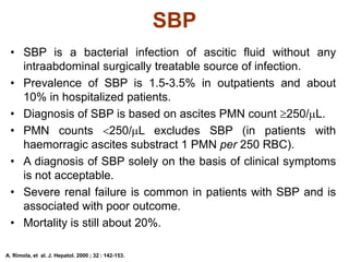 Bacterial infections in cirrhosis | PPTX