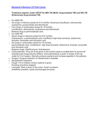 Bacterial Infections of the Oral Mucosa | PDF