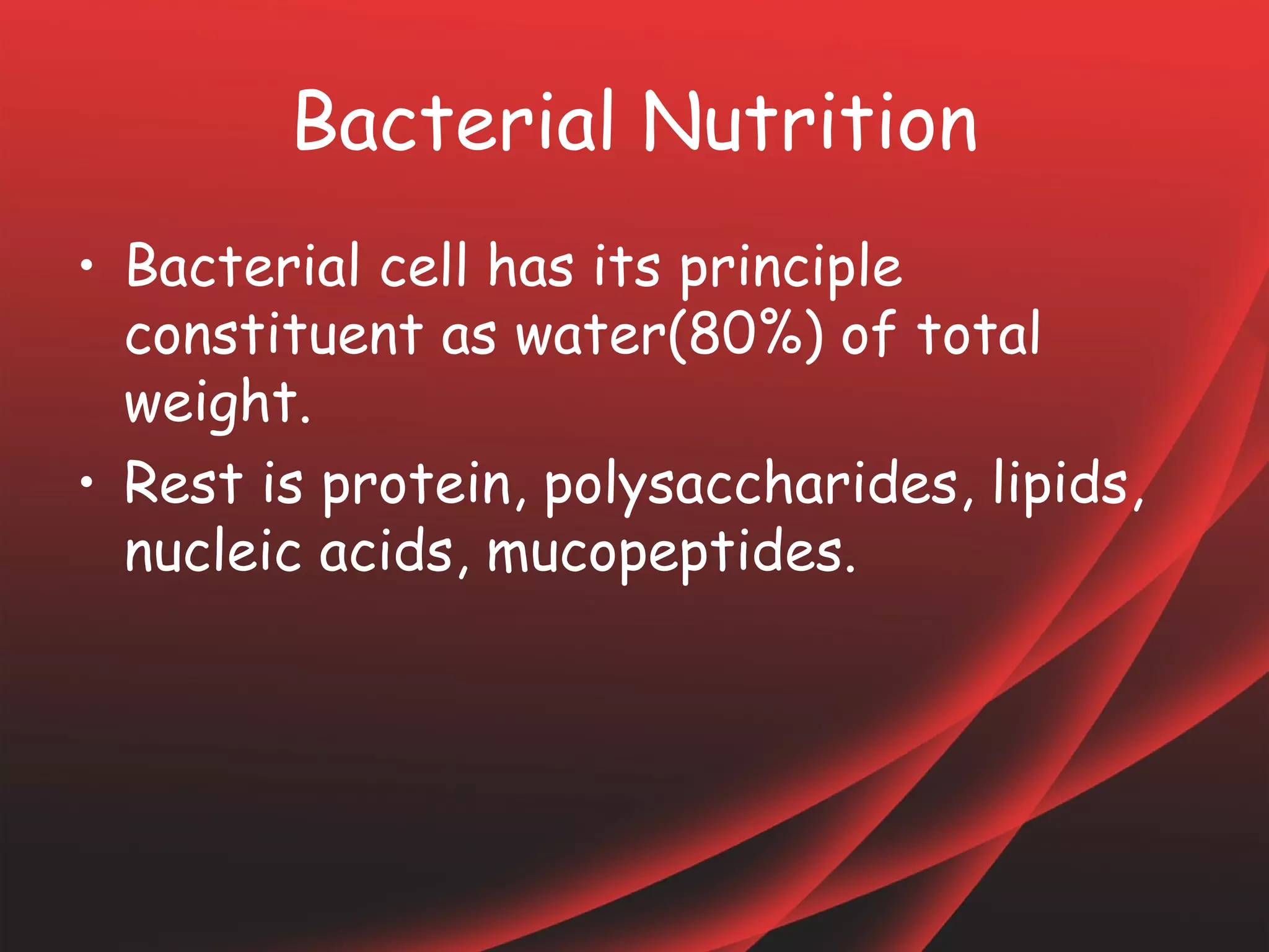 Bacterial nutrition | PPT
