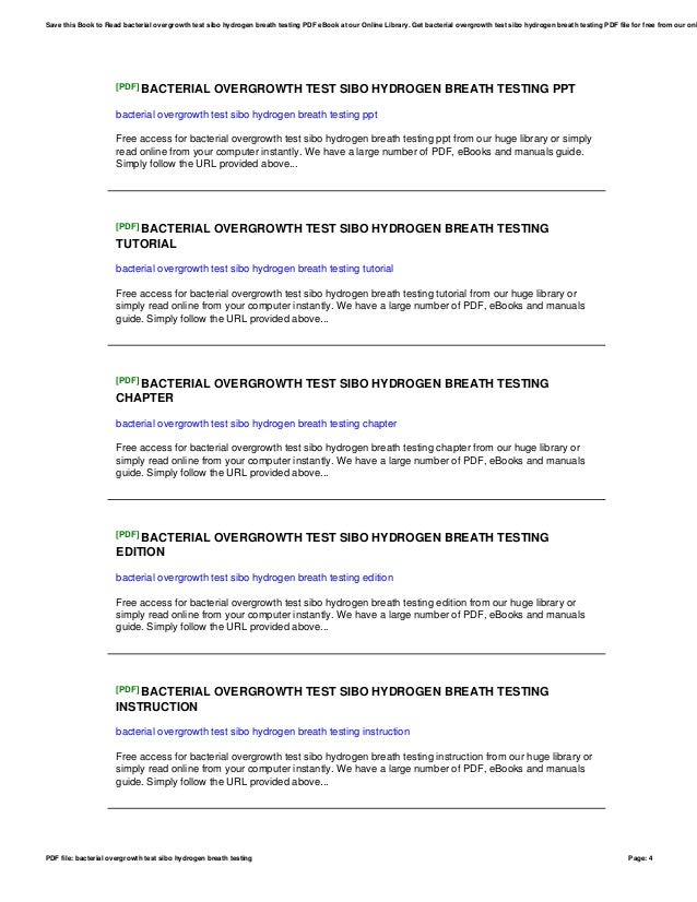Bacterial overgrowth test midnightqust