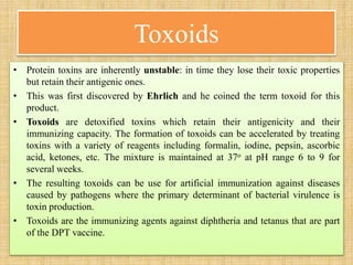 Toxoid Examples Bacterial pathogenesis | PPTX