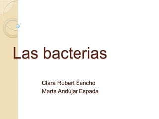 Las bacterias
Clara Rubert Sancho
Marta Andújar Espada

 