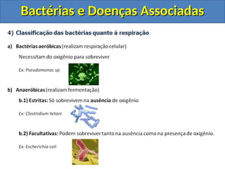 Bactérias e Doenças Associadas
Bactérias e Doenças Associadas
 