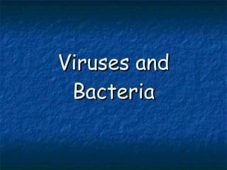 Viruses and Bacteria 
