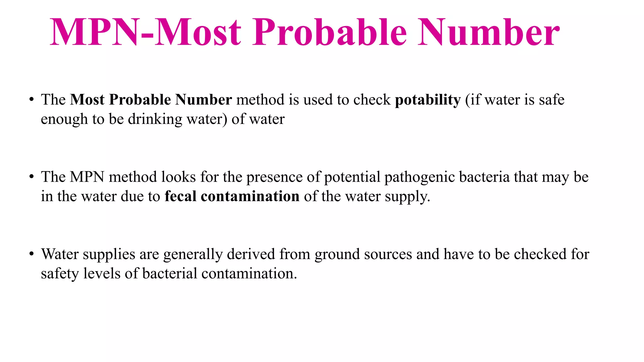 Bacteriological analysis of drinking water | PPTX